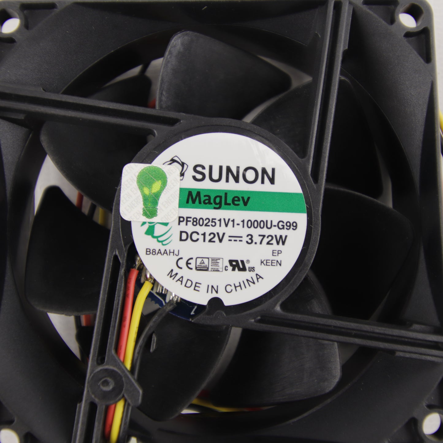 SUNON MagLev PF80251V1-1000U-G99 | 80 mm Axial Cooling Fan | 12 VDC | 3.72 W | 3-Wire | Industrial Cooling