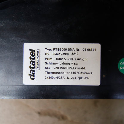 Datatel Elektronik PTB6000 6kVA Power Transformer 168V/230V with Integrated Inductive Filter for Industrial Photovoltaic Inverters