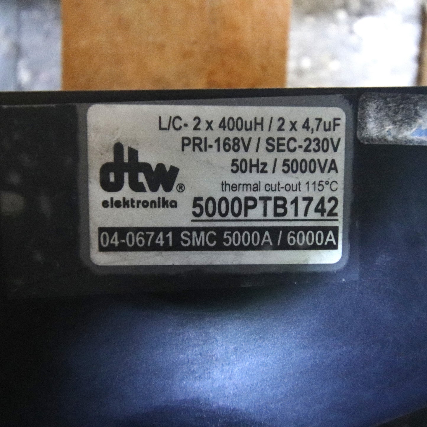 Datatel Elektronik PTB6000 6kVA Power Transformer 168V/230V with Integrated Inductive Filter for Industrial Photovoltaic Inverters
