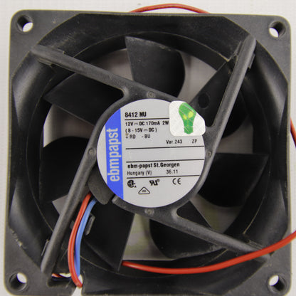 ebm-papst 8412 NU | 80 mm Axial Cooling Fan | 12 VDC | 2 W | 2-Wire | Industrial Cooling