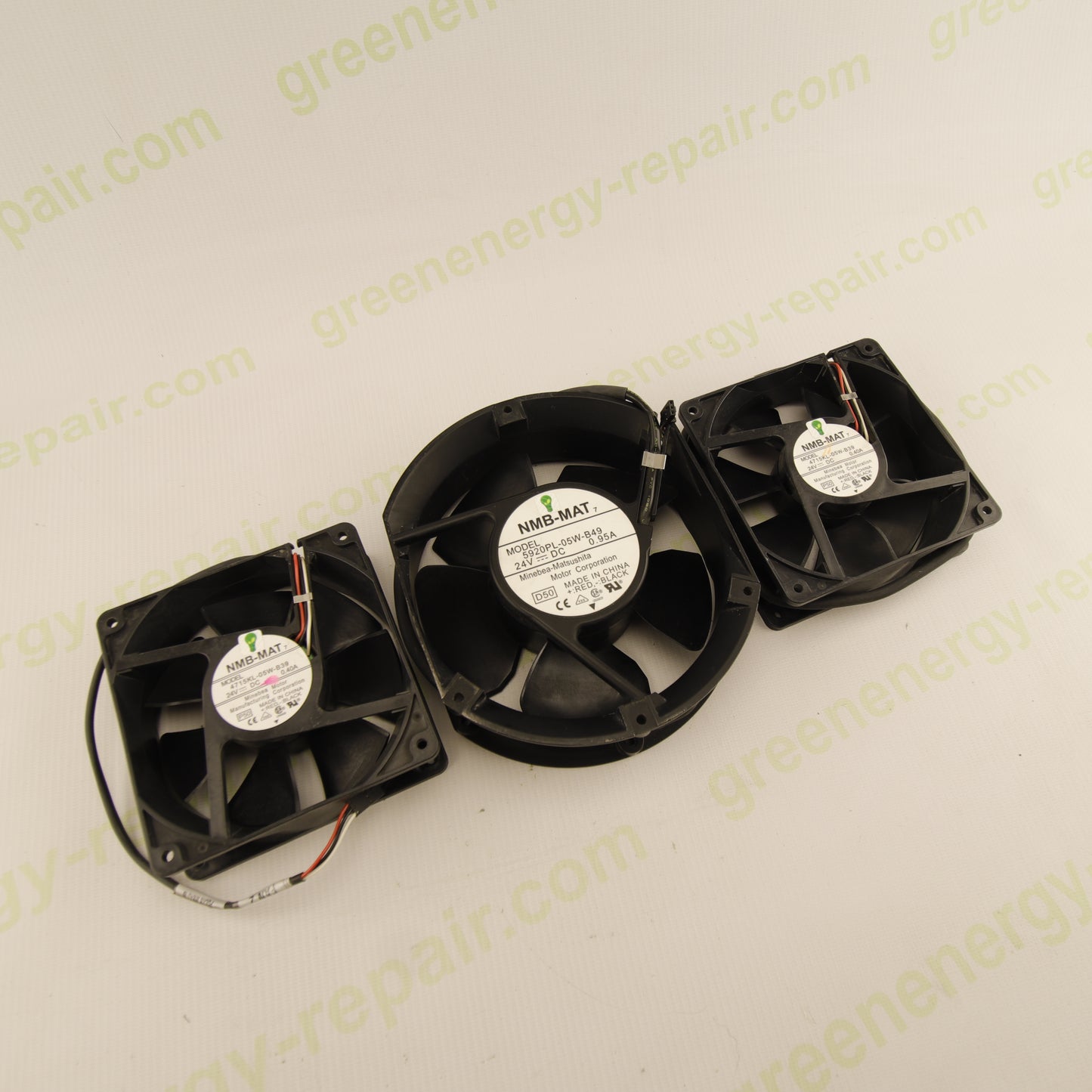 NMB-MAT Minebea 2 pcs 4715KL-05W-B39 + 5920PL-05W-B49 Industrial Axial Cooling Fans 24 VDC for Photovoltaic Inverters, UPS Systems, and Power Converters