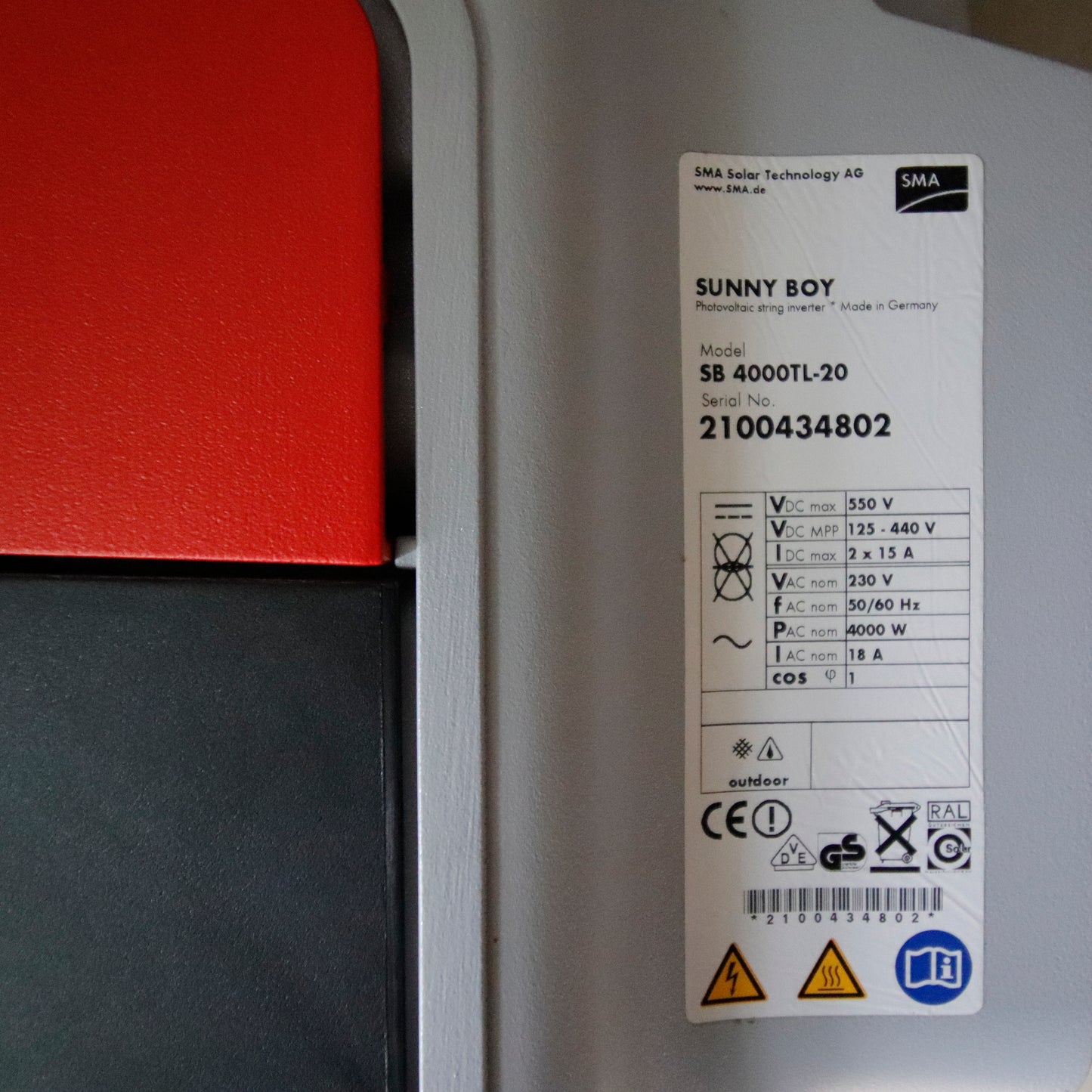 SMA Sunny Boy SB 4000TL-20 | 4 kW String Inverter | Dual MPPT | Single-Phase | IP65 | Transformerless