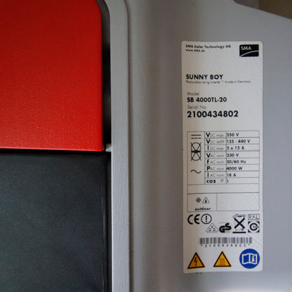 SMA Sunny Boy SB 4000TL-20 | 4 kW String Inverter | Dual MPPT | Single-Phase | IP65 | Transformerless