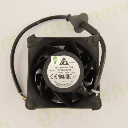 Delta Electronics PFB0812UHE | 80 × 80 × 38 mm High-Performance Axial Cooling Fan | 12 VDC | 1.86 A | 4-Wire PWM | Brushless