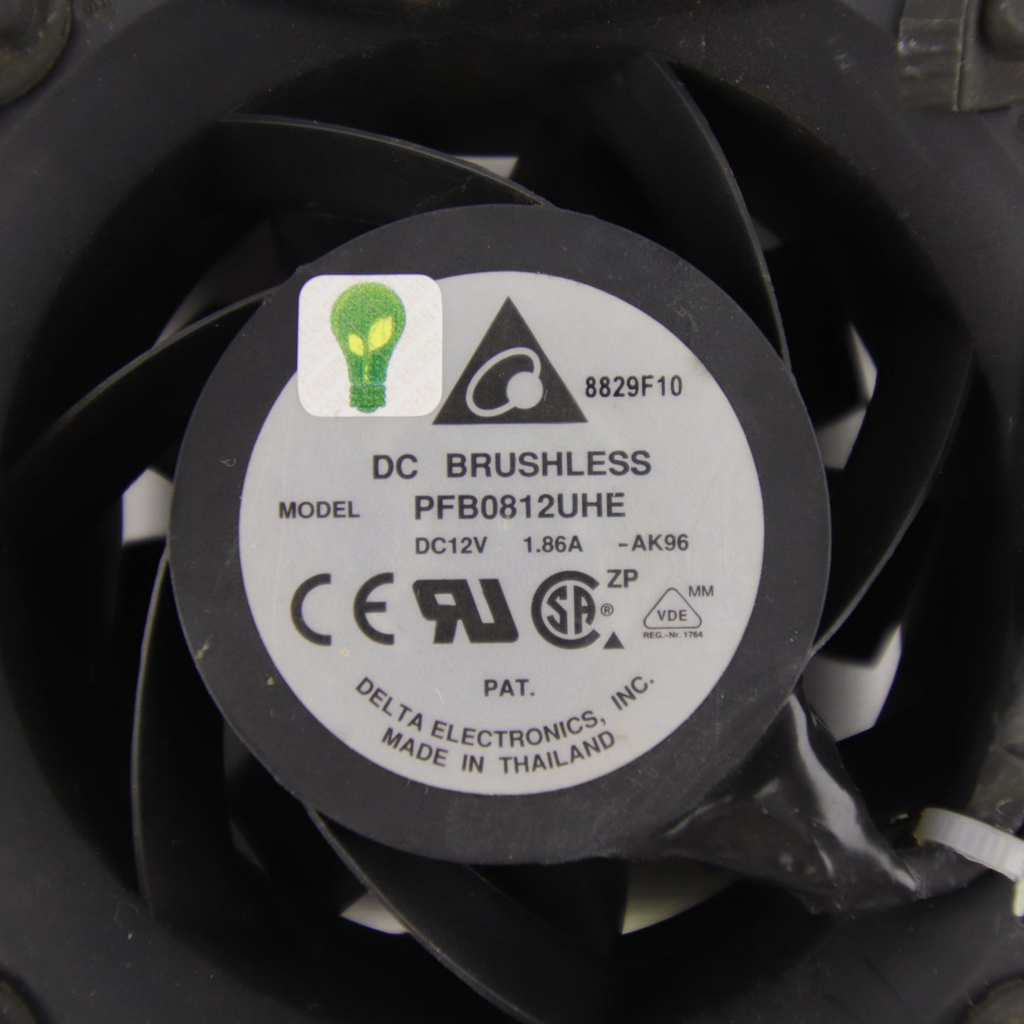 Delta Electronics PFB0812UHE | 80 × 80 × 38 mm High-Performance Axial Cooling Fan | 12 VDC | 1.86 A | 4-Wire PWM | Brushless