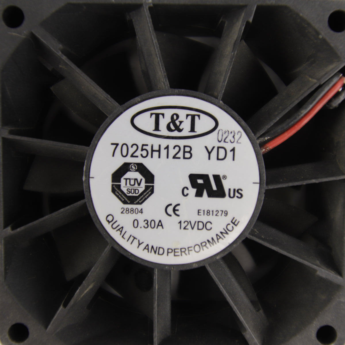T&T 7025H12B YD1 Dual Fan Cooling Set | 70x70x25mm | 12V DC | 0.30A per Fan