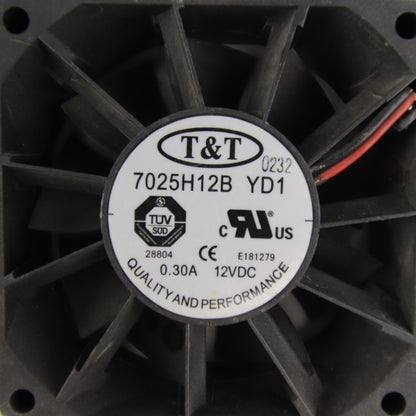 T&T 7025H12B YD1 Dual Fan Cooling Set | 70x70x25mm | 12V DC | 0.30A per Fan