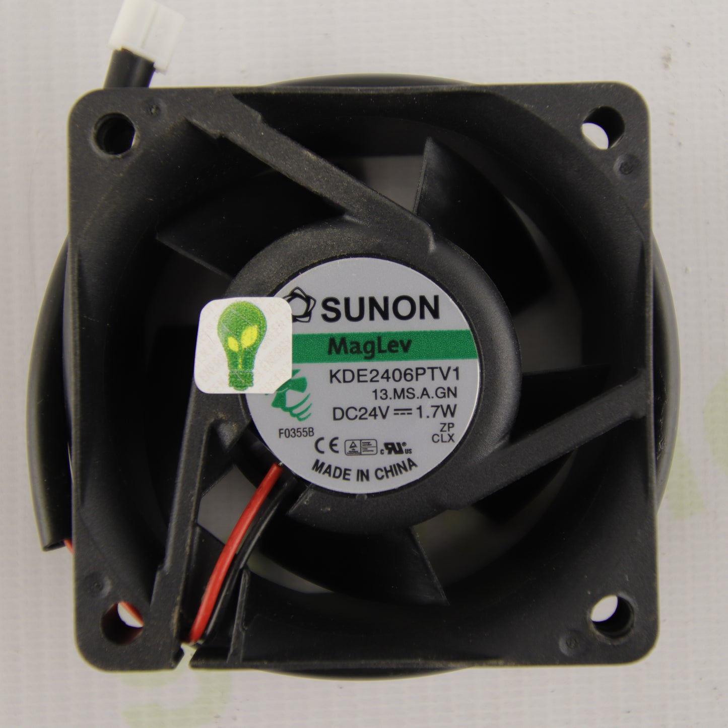 SUNON KDE2406PTV1 13.MS.A.GN | 60 × 60 × 25 mm Axial Cooling Fan | 24 VDC | 1.7 W | 2-Wire | MagLev/VAPO | Industrial Cooling