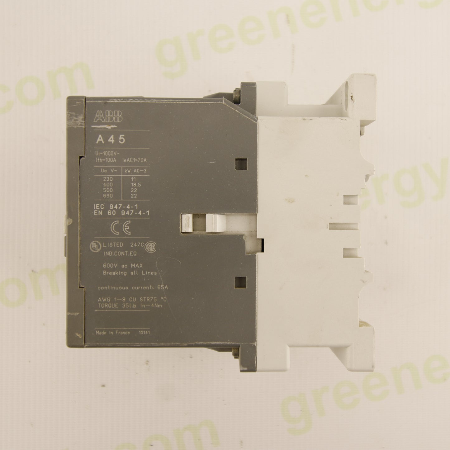 ABB A45-40 Power Contactor | 4-Pole 4NO | 70 A | 690 V AC | Coil AC | CAL5-11 1NO+1NC | IEC 60947