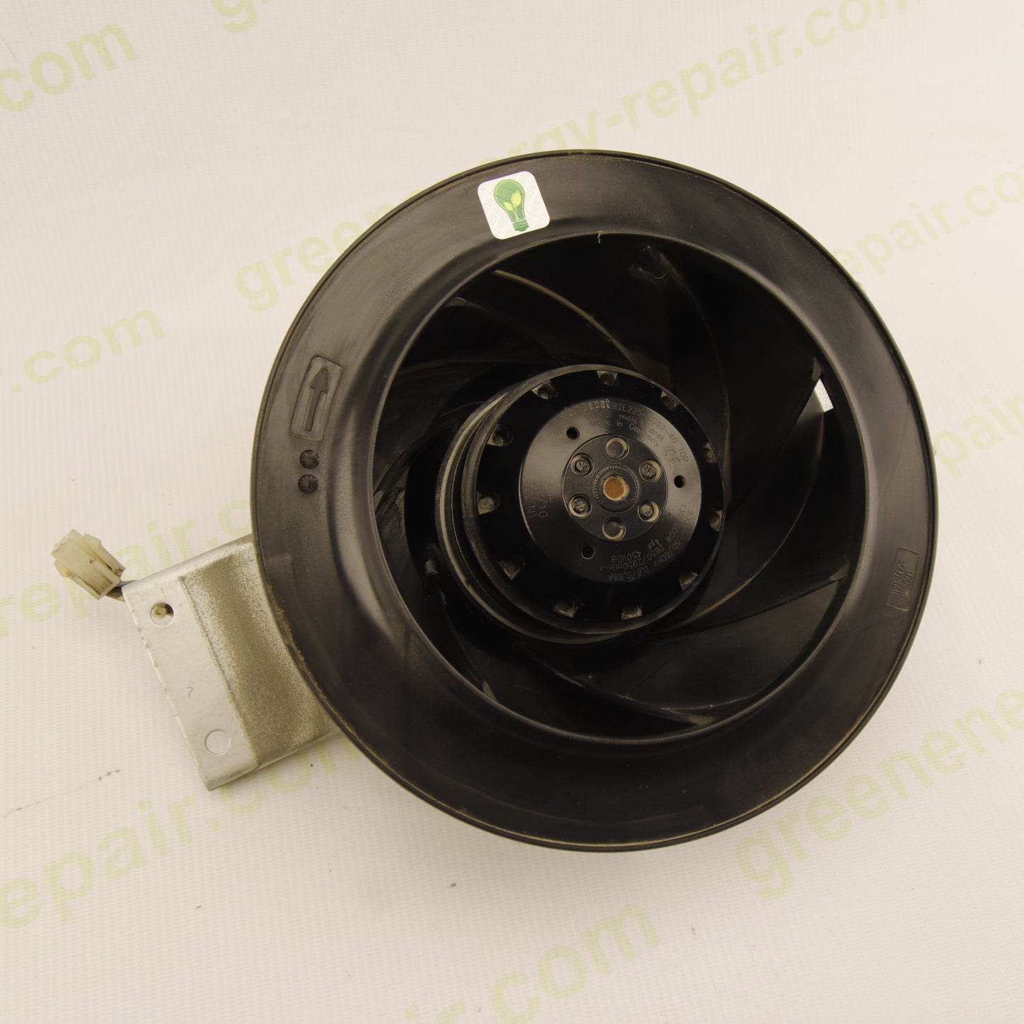 ebm-papst R2E225-BD92-40 | Industrial Centrifugal Blower | 230 VAC | 225 mm | Backward Curved | Complete with Capacitor & Mounting Bracket