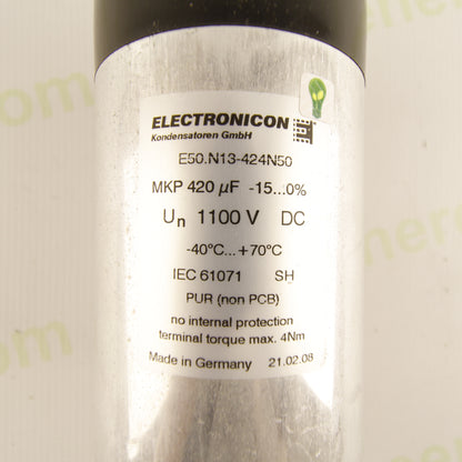 ELECTRONICON E50.N13-424N50 MKP 420 µF 1100 VDC DC-Link Capacitor