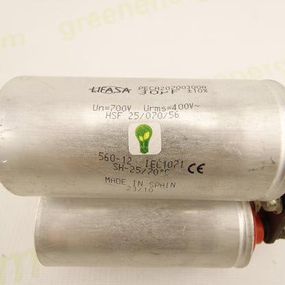 LIFASA PECA 20700300A | Set of 3 Power Capacitors | 30 µF Each | 700 V DC | 400 V AC | ±10% | SH | IEC 1071