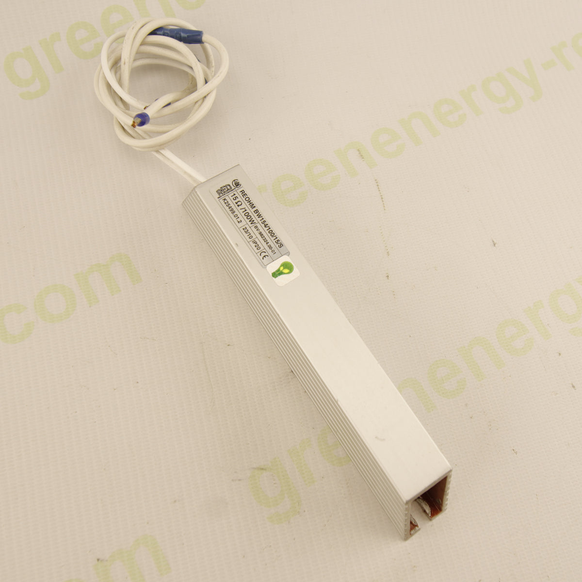 REOHM BW154/100/15/S Power Resistor | 15 Ω | 100 W | IP20 | Finned Metal Housing | CE |