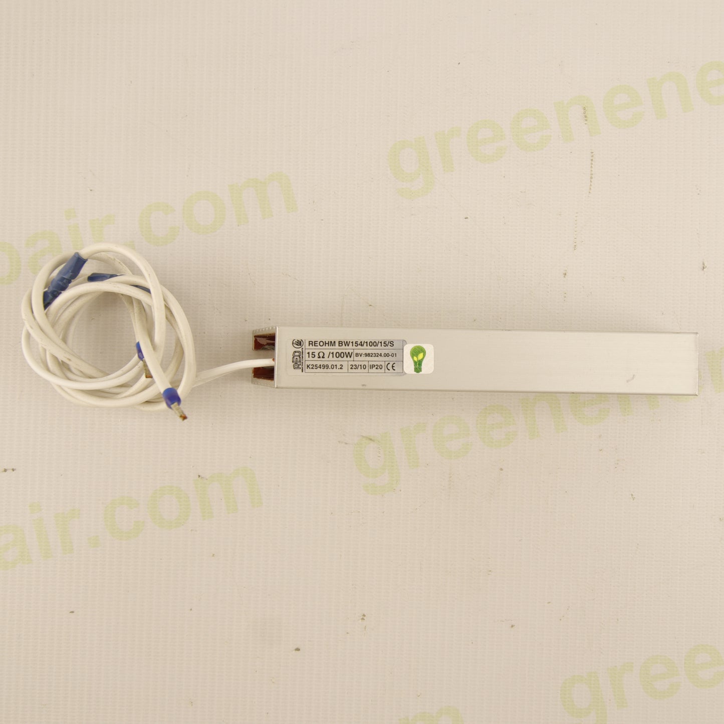 REOHM BW154/100/15/S Power Resistor | 15 Ω | 100 W | IP20 | Finned Metal Housing | CE |