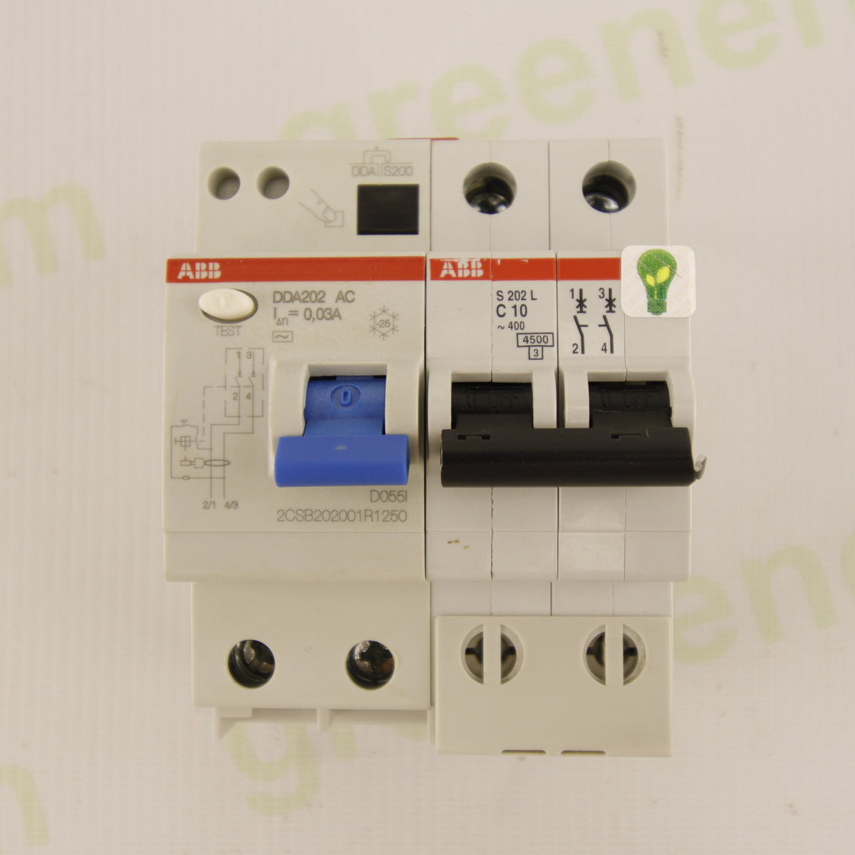 ABB DDA202 AC + S202L C10 | 2P RCBO Protection
