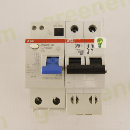 ABB DDA202 AC + S202L C10 | 2P RCBO Protection