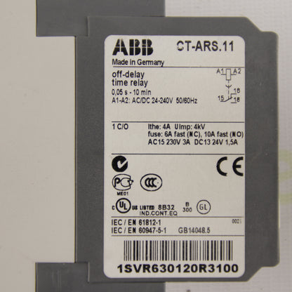 ABB CT-ARS.11 | OFF-Delay Timer | 24–240 V AC/DC