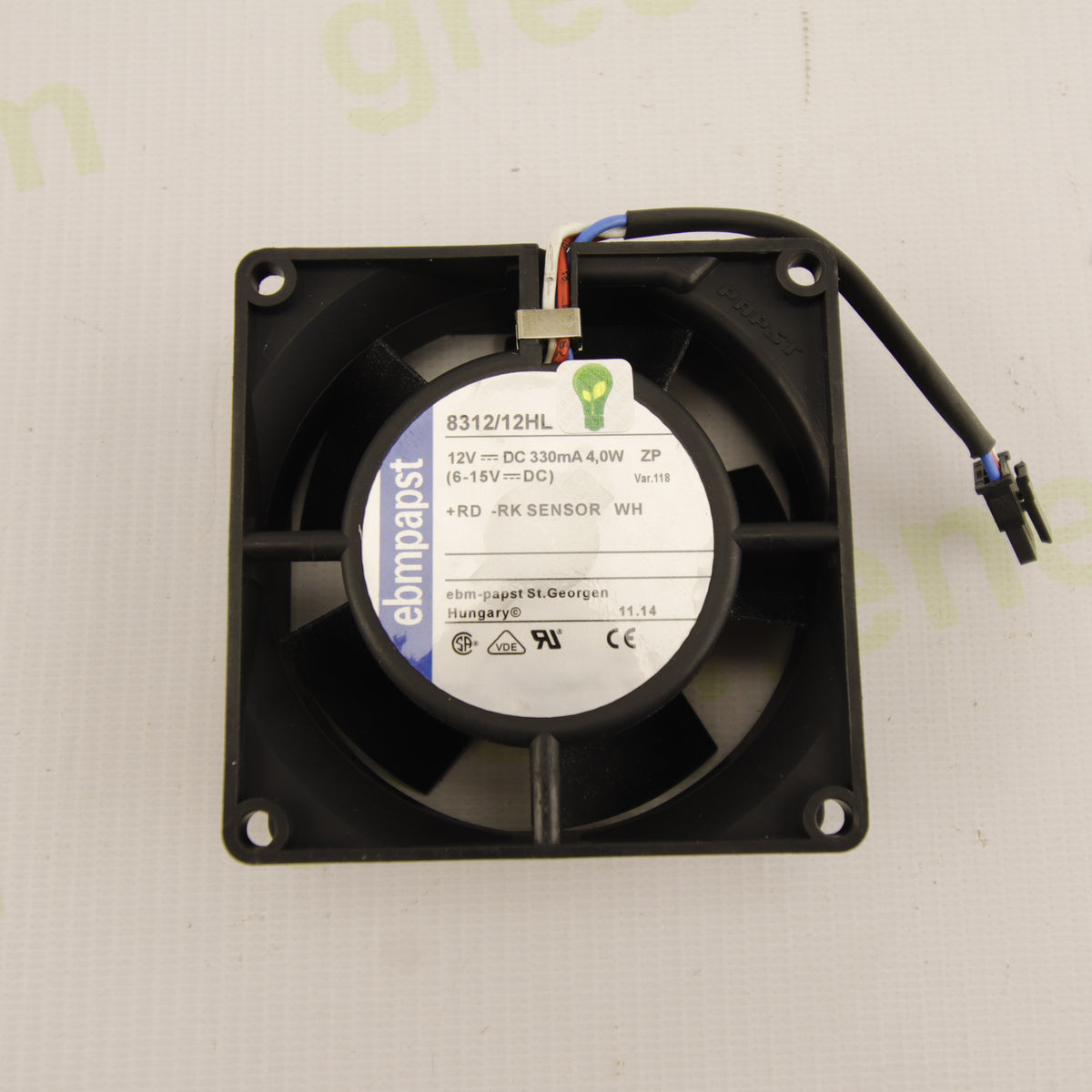 ebm-papst 8312/12HL | 80×80×32 mm | 12 V DC | 4 W