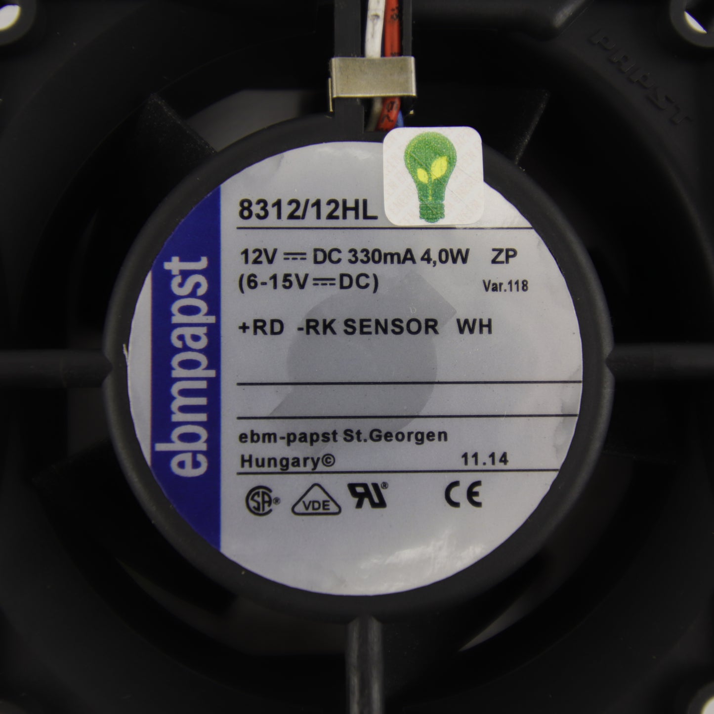 ebm-papst 8312/12HL | 80×80×32 mm | 12 V DC | 4 W