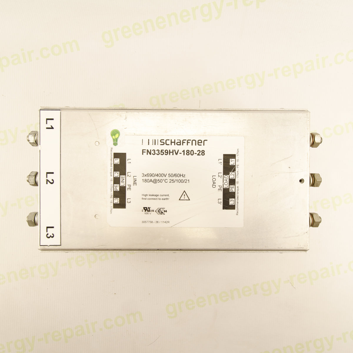 Schaffner FN3359HV-180-28 | 3-Phase EMC Filter | 180 A