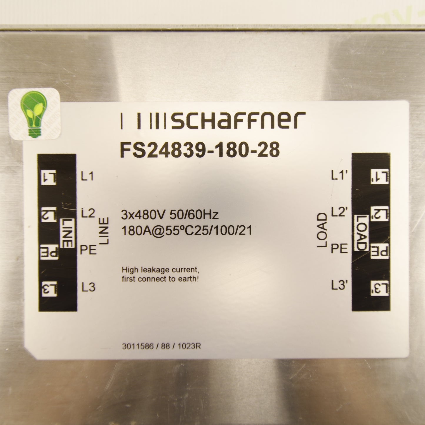 филтър AC 3X480VAC 180A 25/100/21 FS24839-180-28 SCHAFFNER SANTERNO FIMER