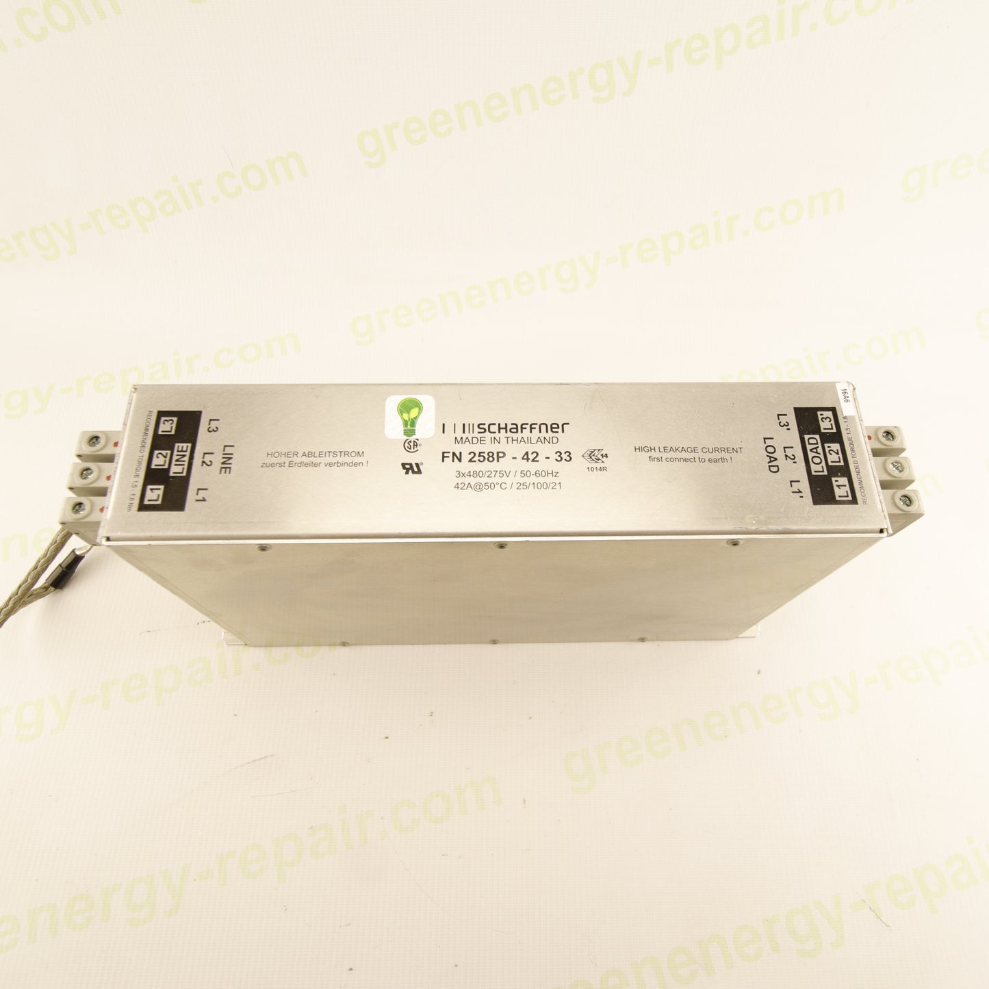 Schaffner FN258P-42-33 | 3-Phase EMC Filter | 42 A