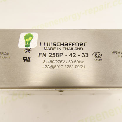Schaffner FN258P-42-33 | 3-Phase EMC Filter | 42 A