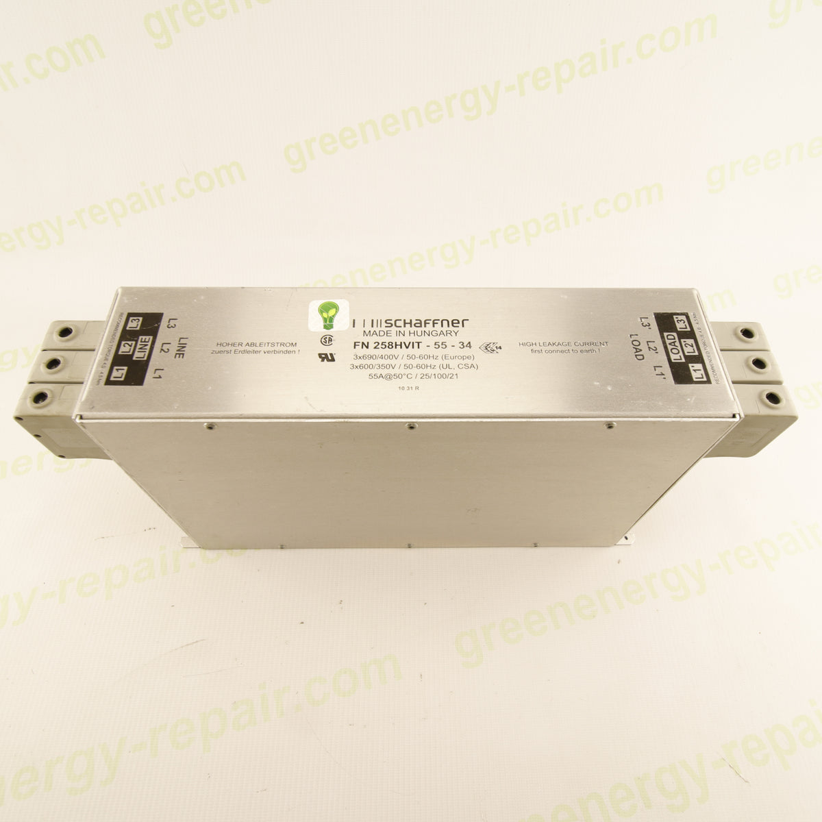 Schaffner FS 21858HVIT-55-34 EMI Filter | 3-Phase | 55A | 480V/275V AC