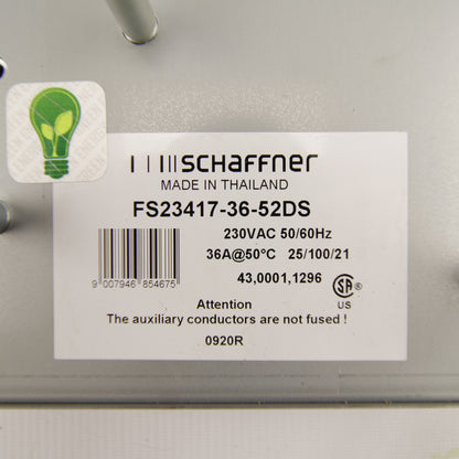 Schaffner FS23417-36-52DS | AC EMC Filter | 36 A