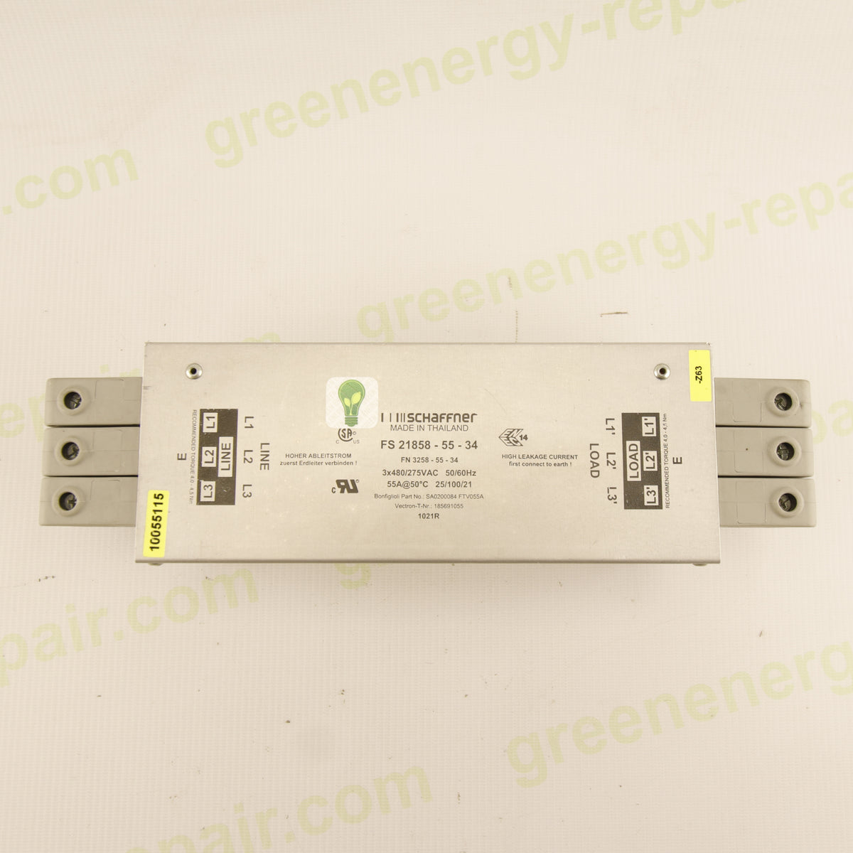Schaffner FS21858-55-34 | 3-Phase EMC Filter | 55 A