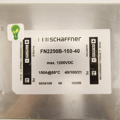 Schaffner FN2200B-150-40 | DC EMC Filter | 150 A