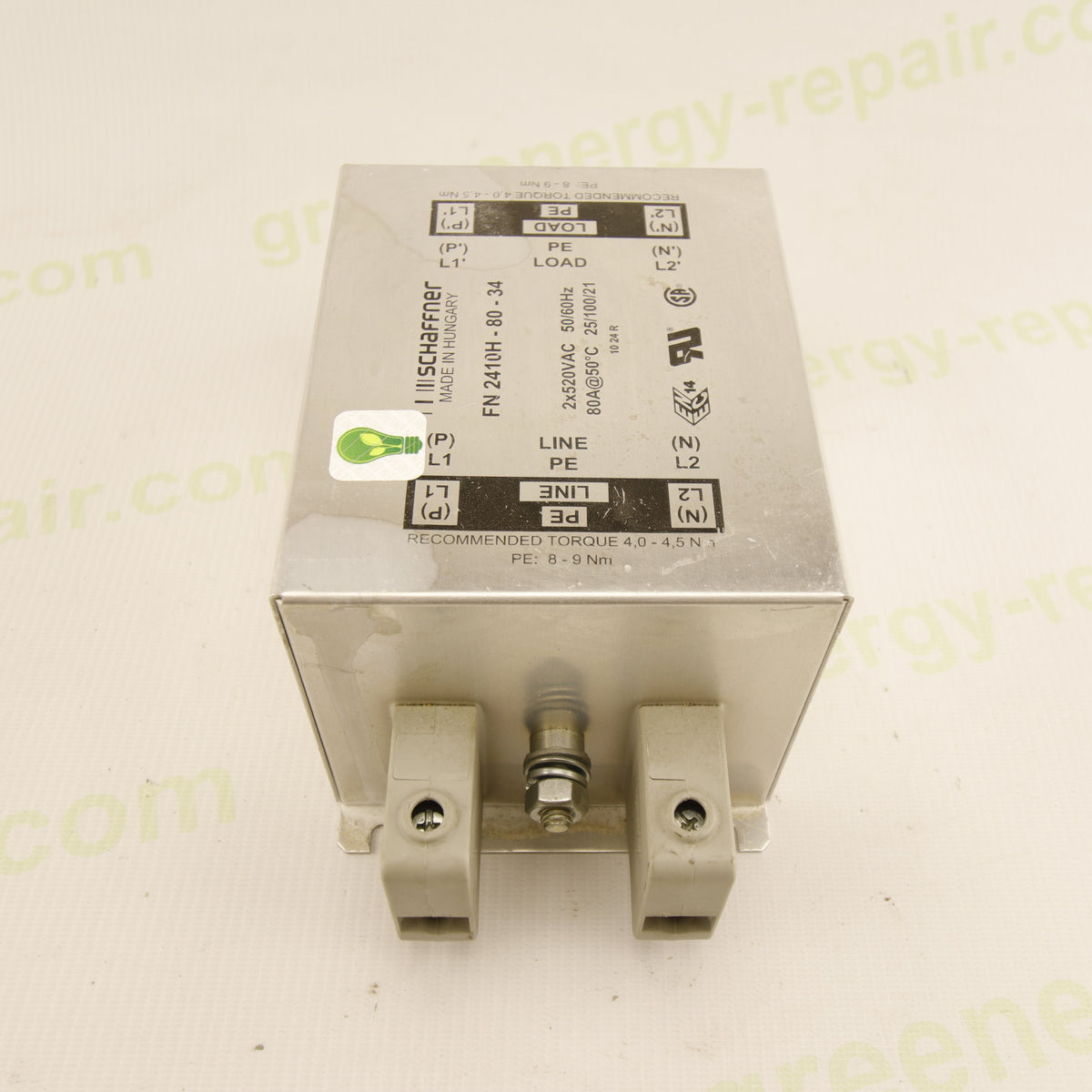 Schaffner FN 2410H-80-34 EMC Filter | 2-Phase | 80A | 520V AC