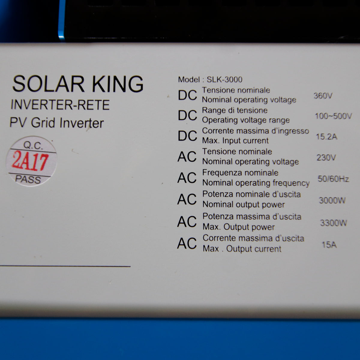 Solar King SLK-3000 | 3 kW PV Grid Inverter SolarKing