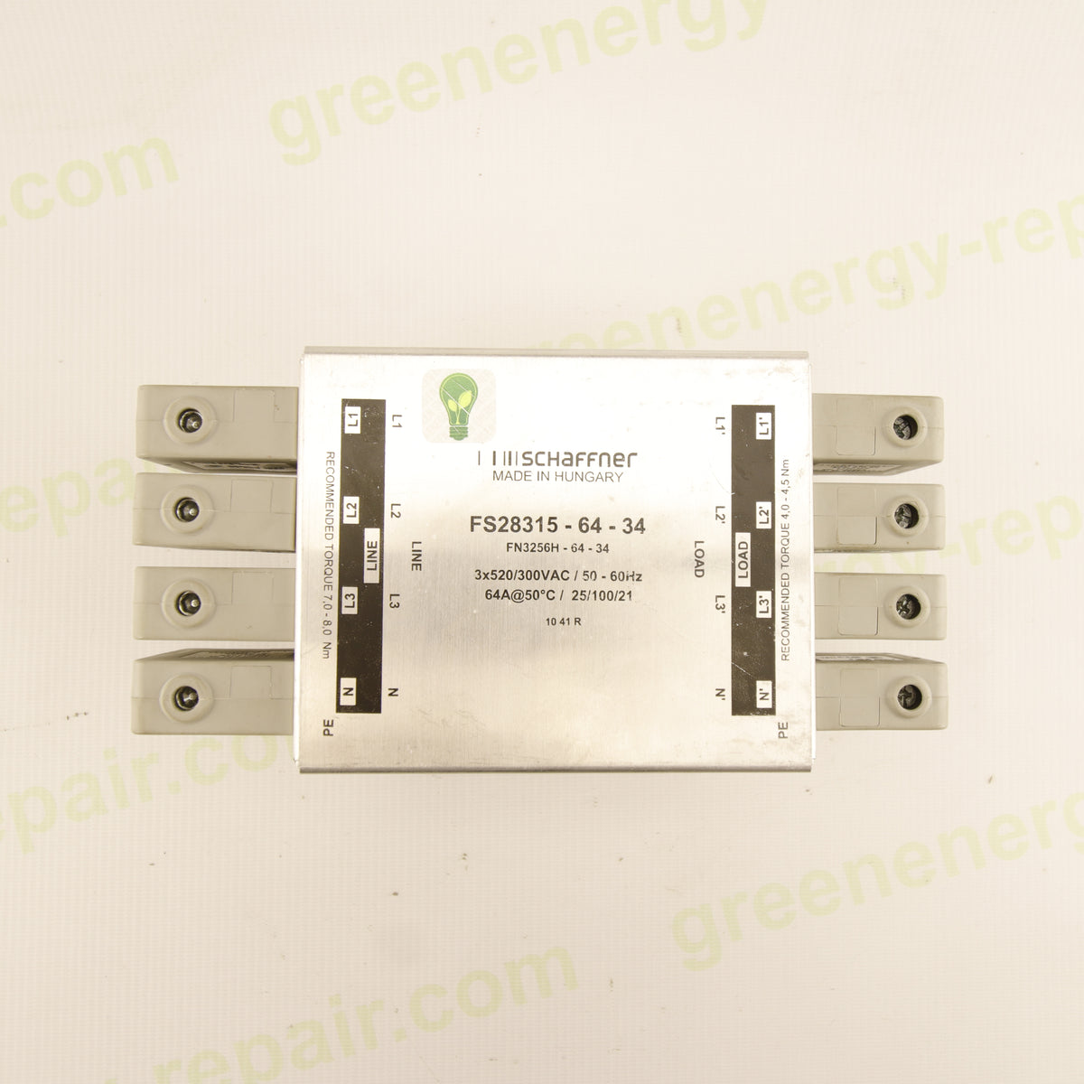 Schaffner FS28315-64-34 | 64 A | 3×520/300 V AC EMC Filter