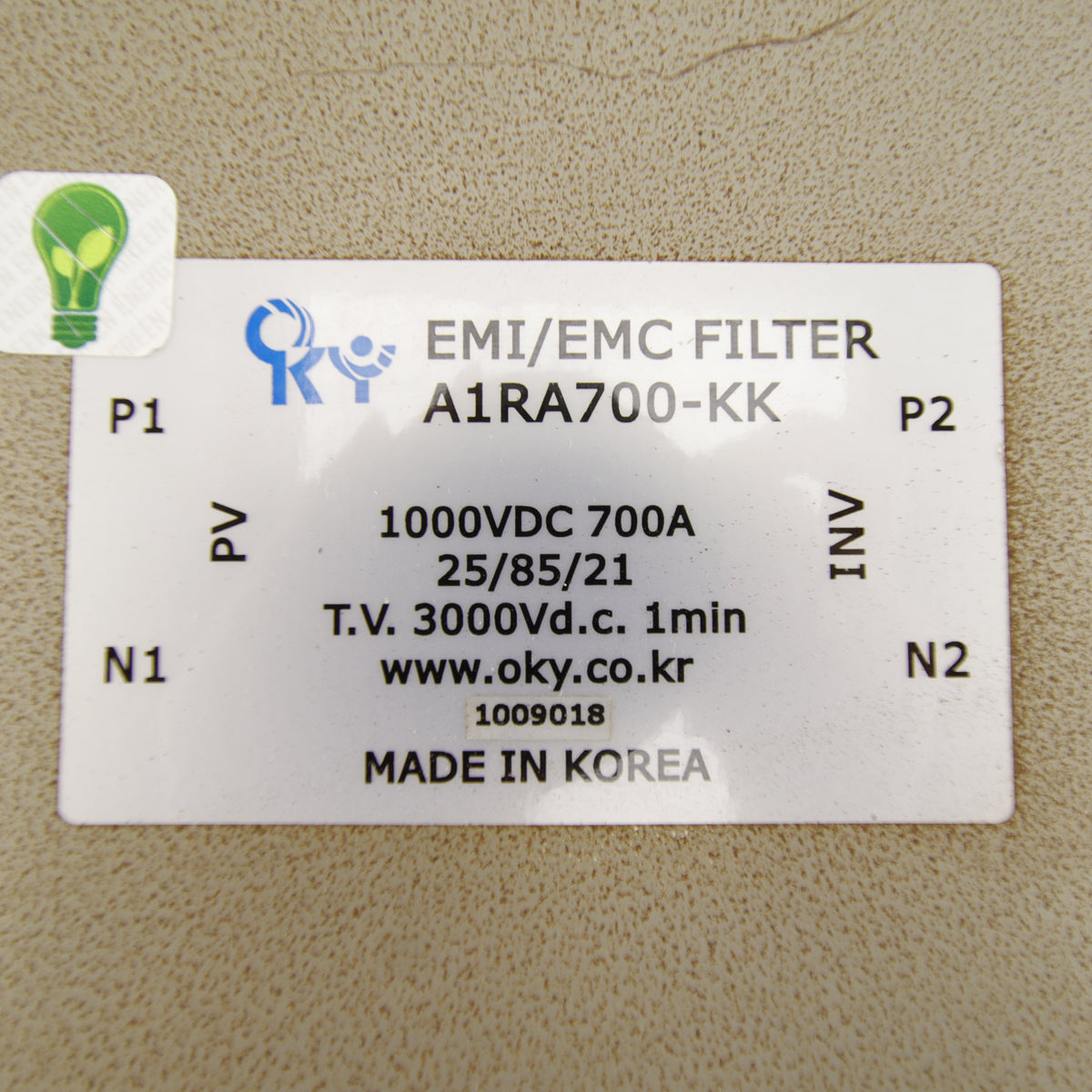 OKY A1RA700-KK | 1000 VDC | 700 A EMI/EMC DC Filter