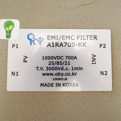 OKY A1RA700-KK | 1000 VDC | 700 A EMI/EMC DC Filter