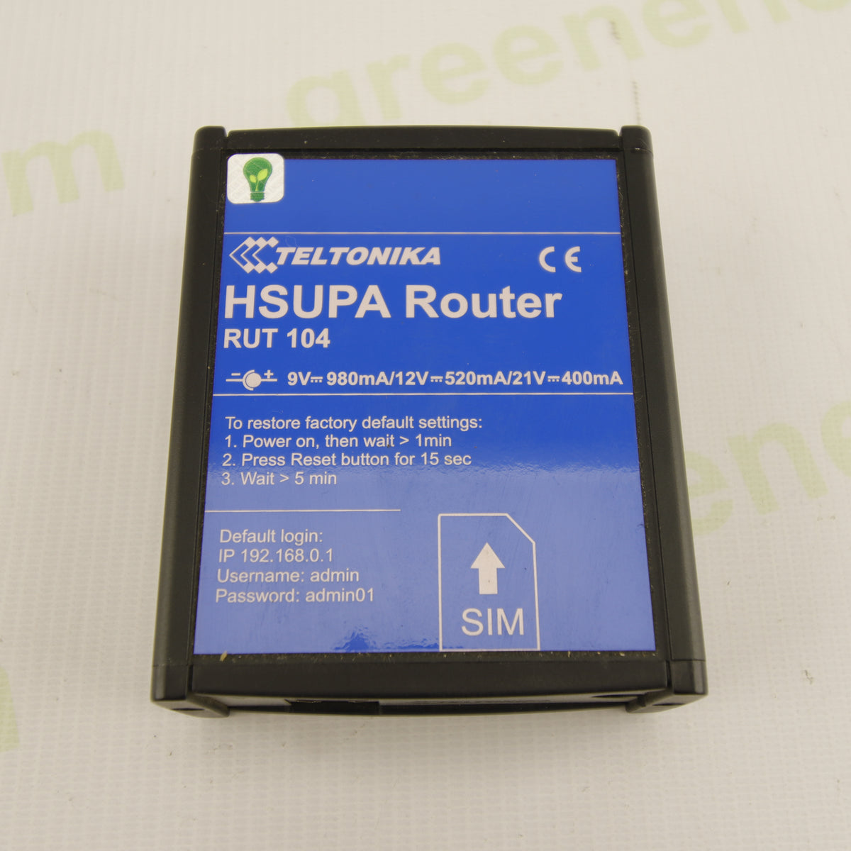 Teltonika RUT104 Industrial 3G Router | GSM/HSUPA Connectivity | SIM Slot | 4 Antenna Ports | Remote Access & Telemetry | Model ER1160