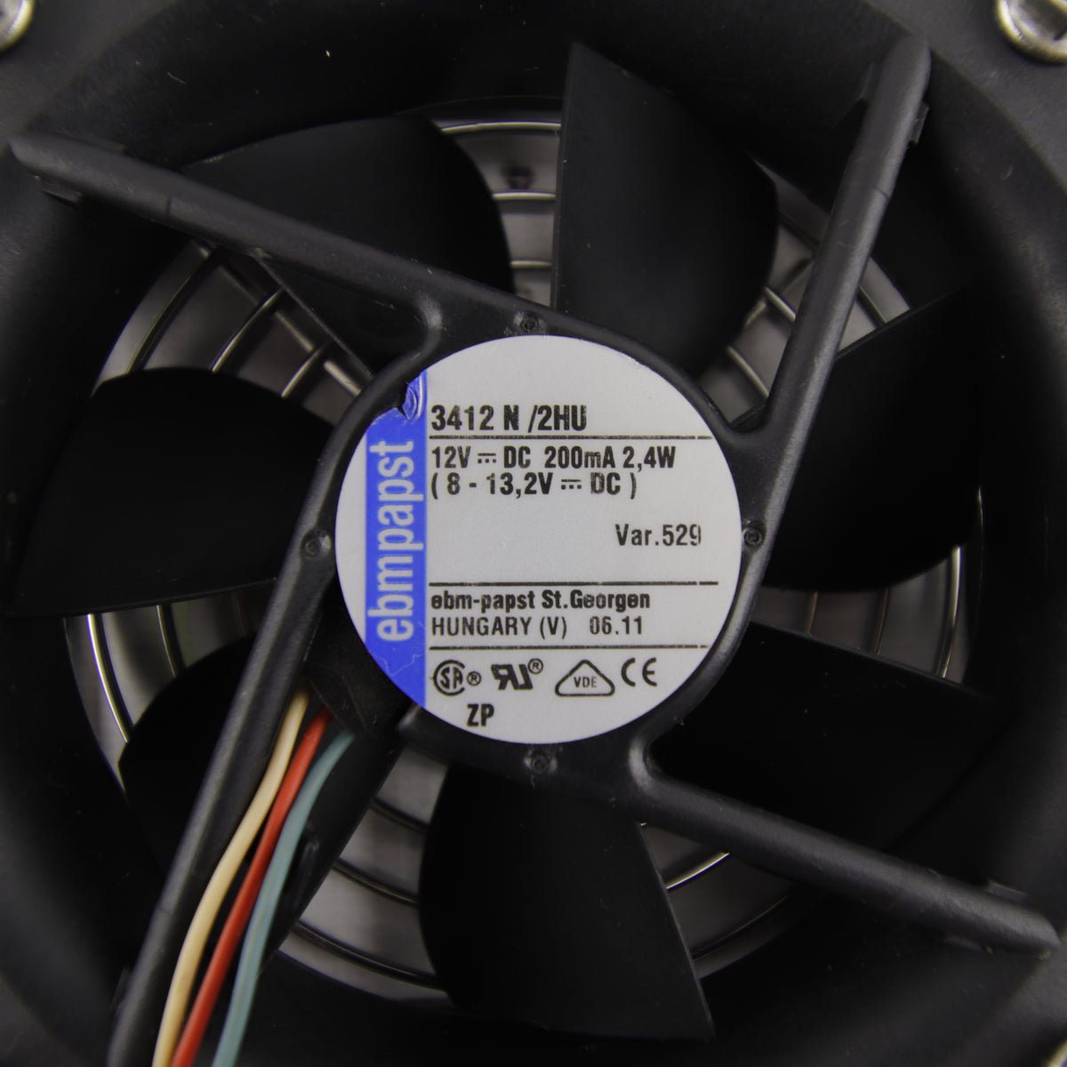 ebm-papst 3412N/2HU-529 | 12 V DC Fan | 2.4 W