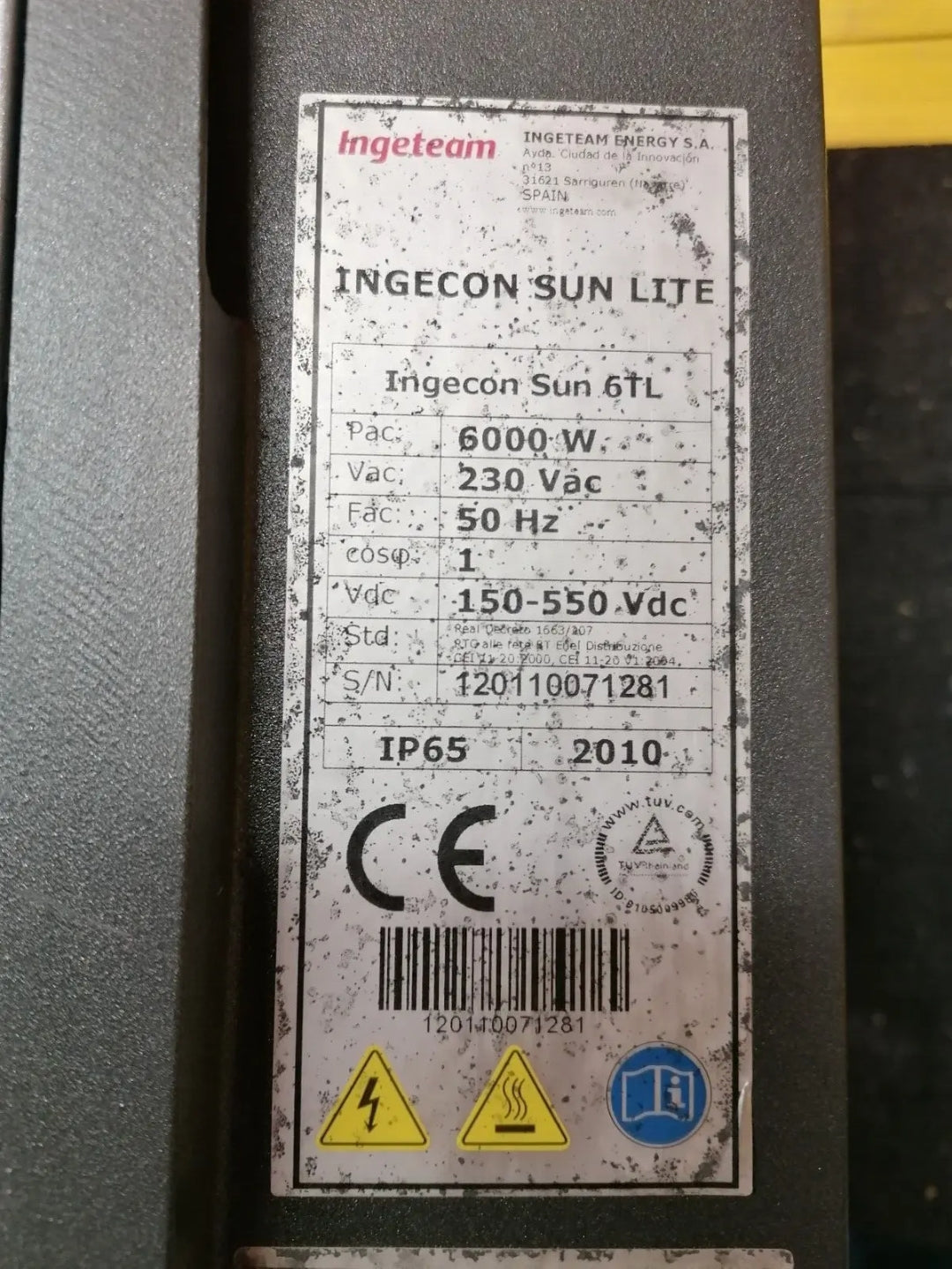 INGETEAM INGECON SUN LITE 6TL 6000W 6KW 230VAC ФОТОВОЛТАИЧЕН ИНВЕРТОР