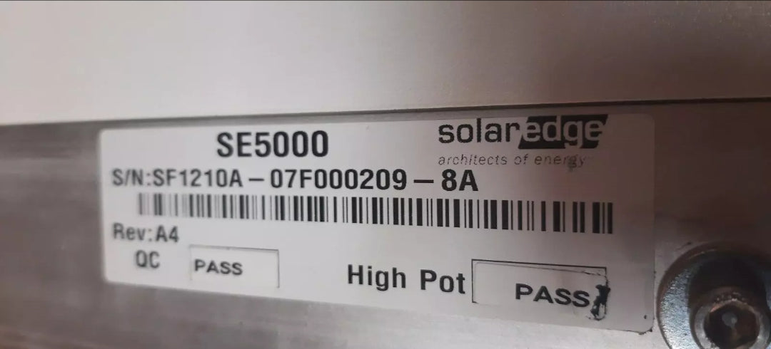 SOLAREDGE SE5000 5.0KW SOLAR EDGE 230VAC PHOTOVOLTAIC INVERTER