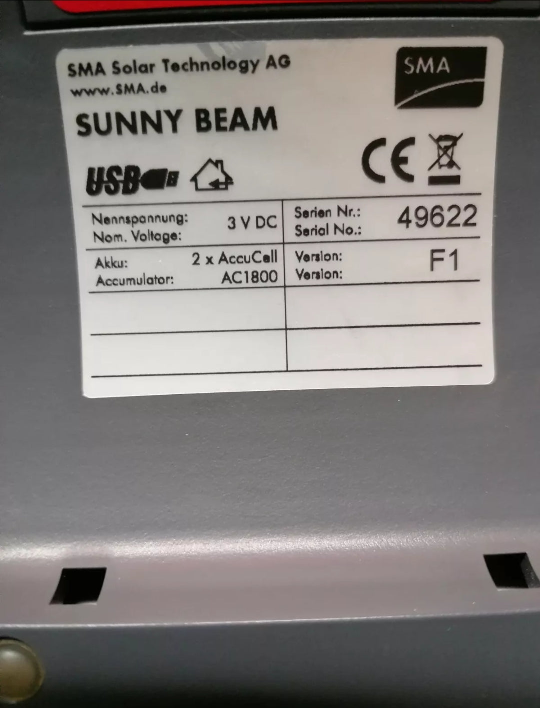 SMA RADIO SUNNY BEAM SHELL-BACK Sunny Beam beamb-nr radio PB radio