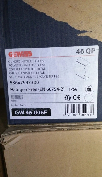 GEWISS GW46006F IP66 ТЕНЕДЕНА РАМА С ВРАТИЧКА И ЗАКЛЮЧВАНЕ 586X799X300mm