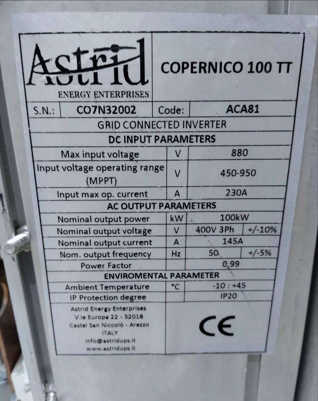 DY-MSYNK Astrid COPERNICO 100TT PB341003A Mechanical Card ACM1039