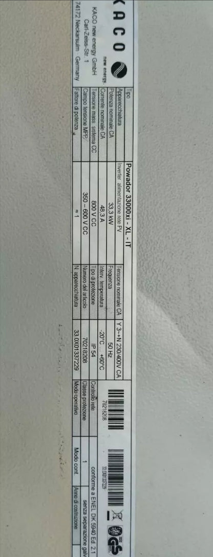 PVI Generator 1 DE10F688 DC String Disconnector