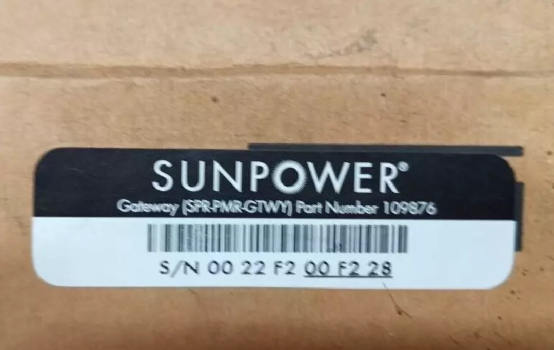 Monitoring SunPower GATEWAY SPR-PMR-GTWY 109876