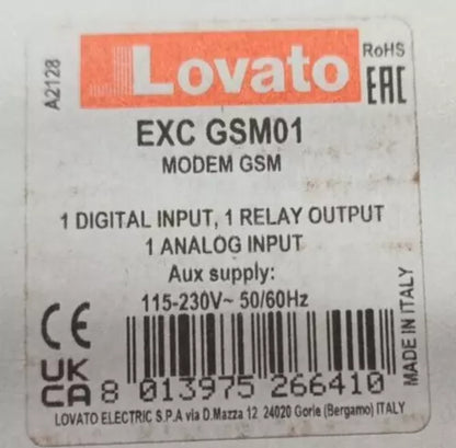 LOVATO EXC Modem GSM01 115-230V 50/60Hz