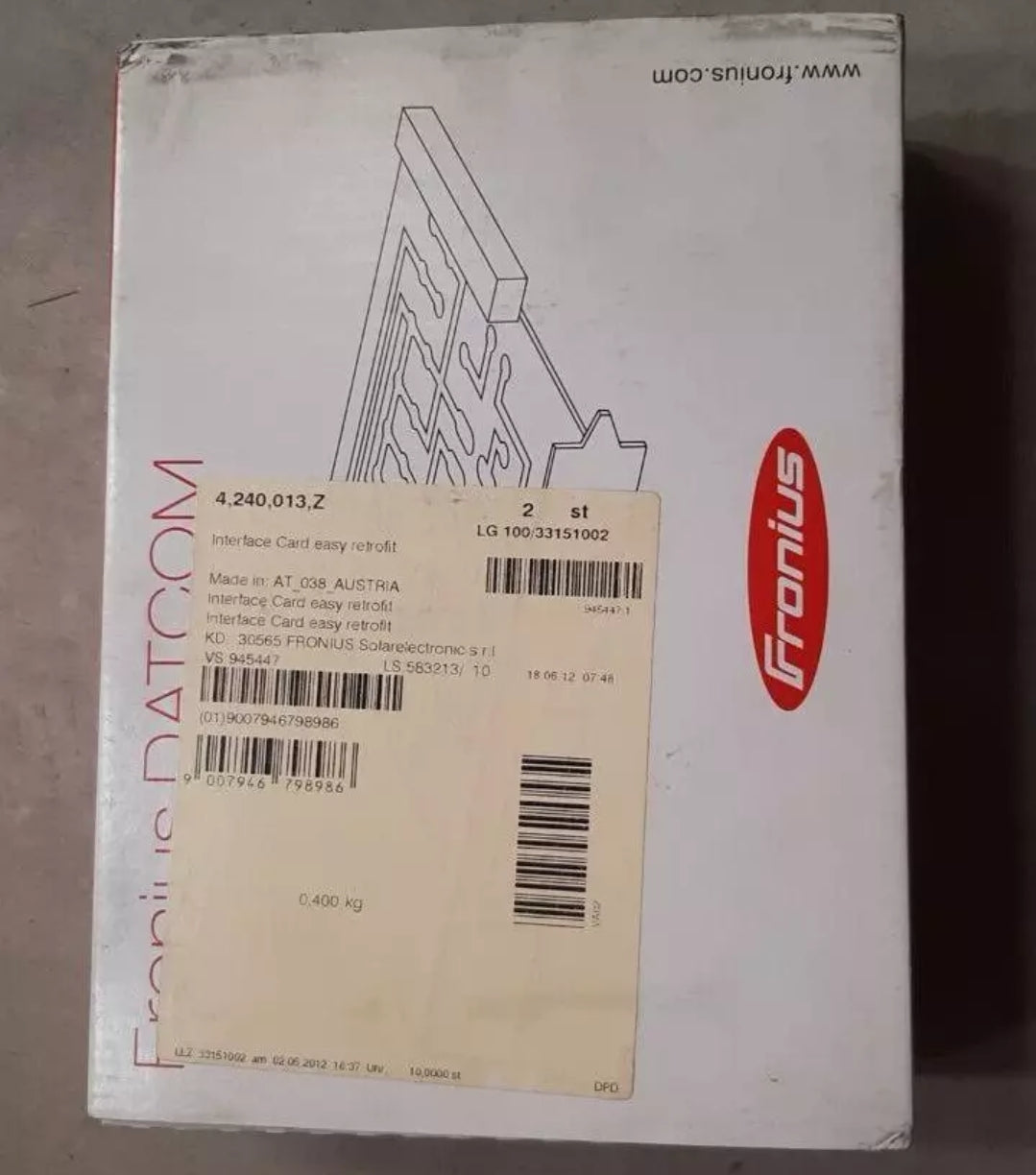 FRONIUS DATCOM 4,240,013,z INTERFACE CARD EASY RETROFIT MONITOR