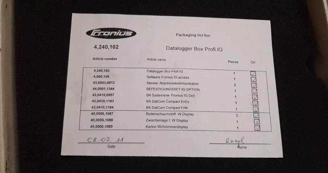 FRONIUS DATALOGGER BOX PRO MONITOR A-4600 Wels 12V 150mA IP20