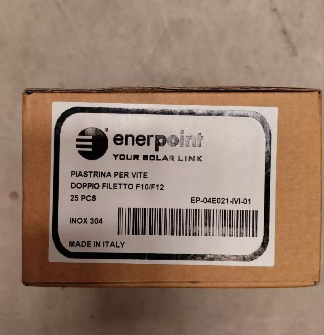 BOX=(25 PCS) P ENERPOINT DOUBLE THREAD SCREW PLATE F10/F12 STAINLESS 304