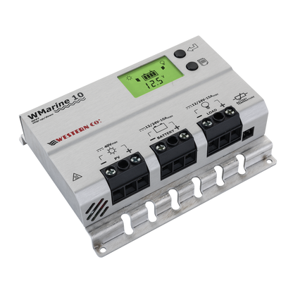 WMARINE10 MPPT Buck-Boost Charge Controller | 10A, 12/24V, LCD Display, Twilight Function | 5-Year Warranty